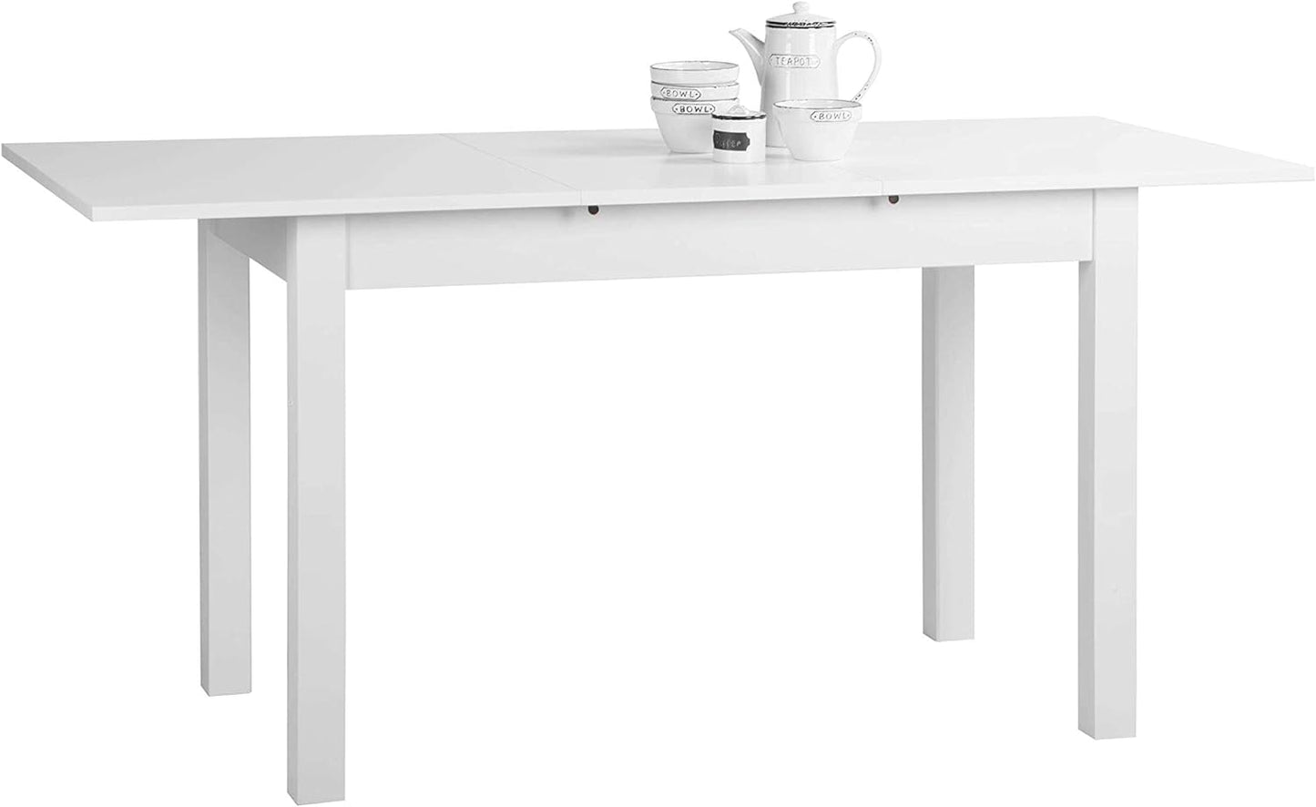 tavolo da pranzo cucina allungabile in legno moderno soggiorno 6 posti bianco 5F92253,131,0D56