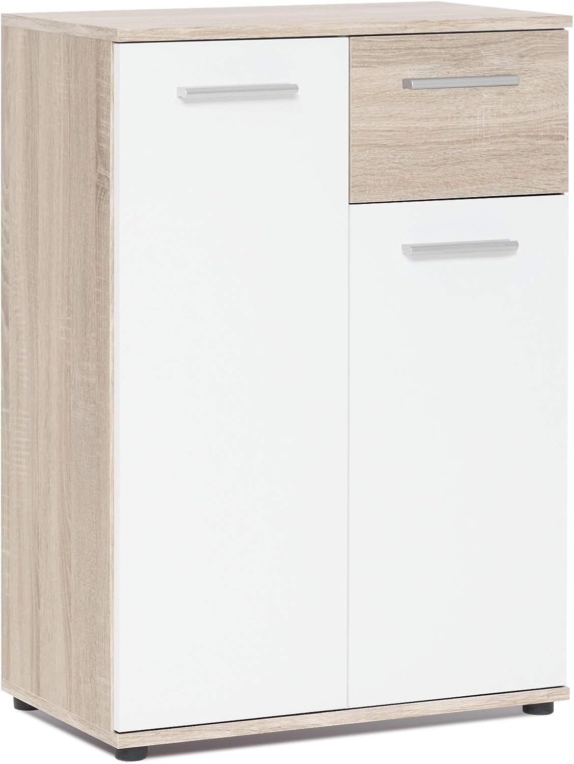 credenza moderna madia soggiorno cucina ingresso cassettiera camera salotto in legno mobile multiuso ufficio studio dispensa moderno buffet camera bagno bianco T2253,176S