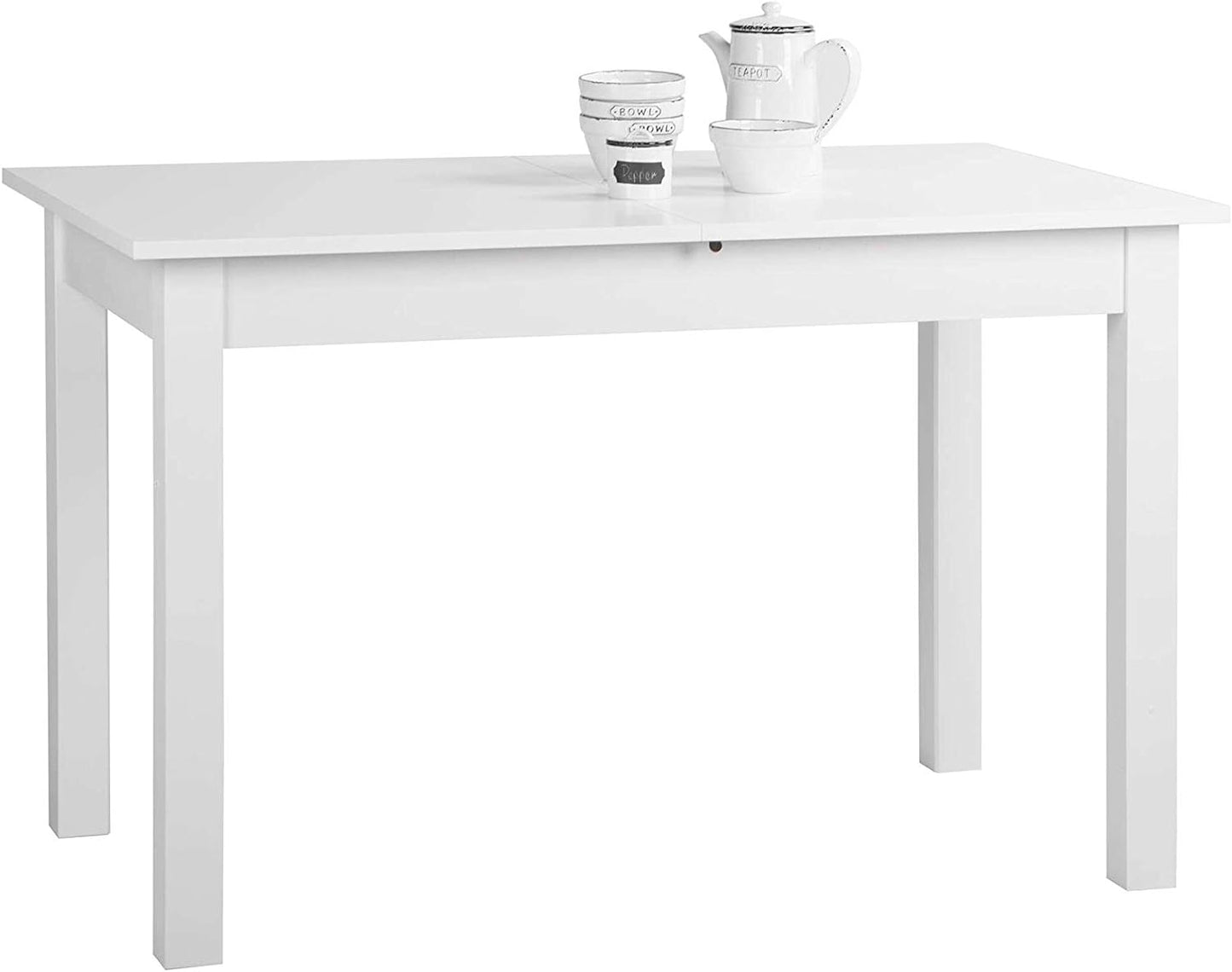 tavolo da pranzo cucina allungabile in legno moderno soggiorno 6 posti bianco 5F92253,131,0D56