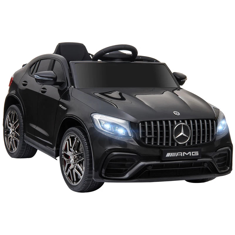 Macchina Elettrica per Bambini 3-5 Anni Mercedes con Cintura di Sicurezza e Telecomando, Nero GH2370-074V90BKGH2