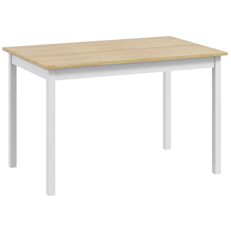 Tavolo da Pranzo 4 Posti con Piedini Antiscivolo, in Legno di Pino, 120x75x75 cm QS783A-103V00NDQS7