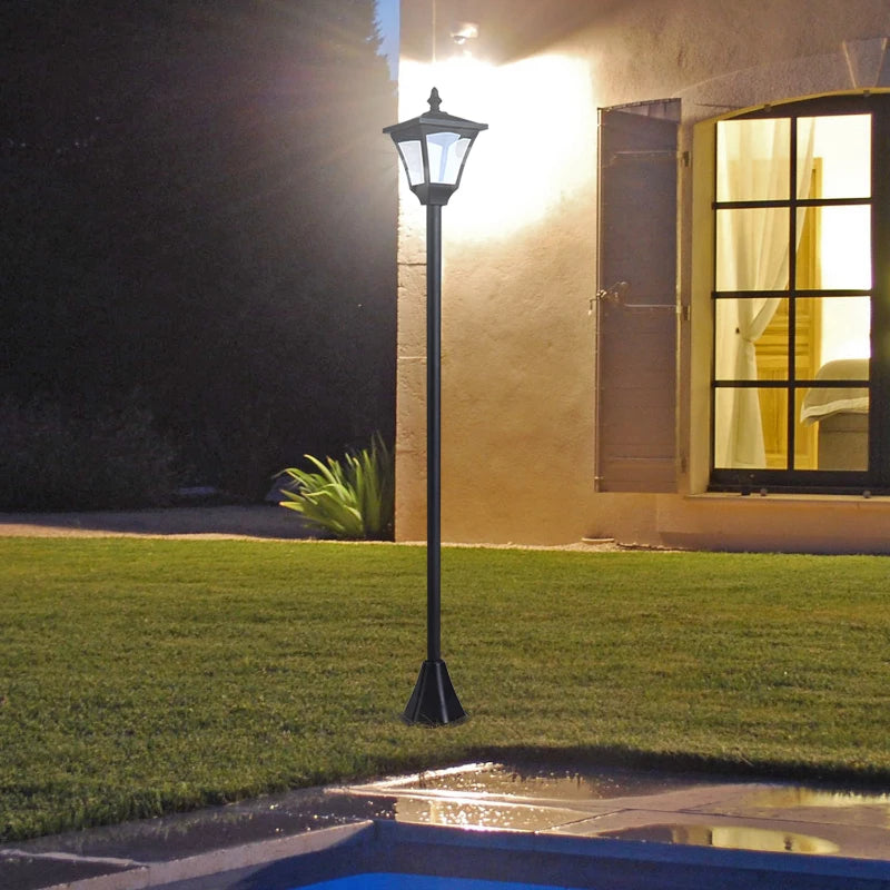 Lampada da Giardino Lampada da Terra LED da Esterno a Energia Solare Impermeabile IP44, 15x15x120 cm, Nero NE1842-107NE1