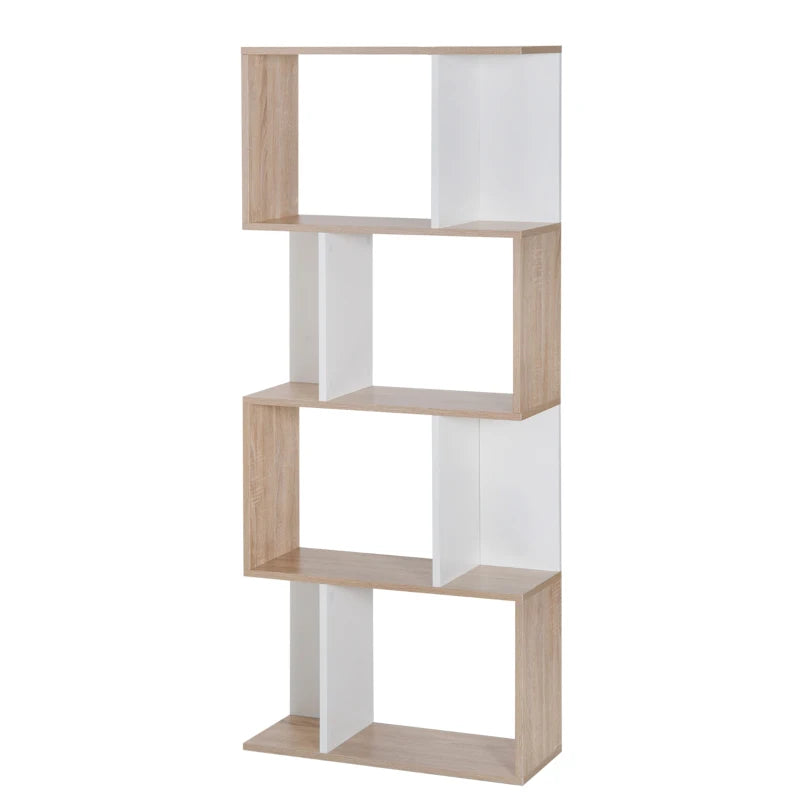 Libreria di Design Scaffale Ufficio Legno Moderna 4 Ripiani 60×24×148cm TY9833-451TY9