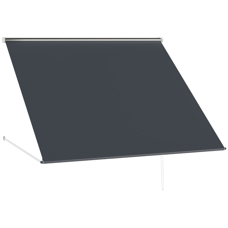 Tenda da Sole a Bracci con Apertura Manuale, Inclinazione e Protezione UV30+, 150x120 cm, Grigio ZS2840-238V00CGZS2