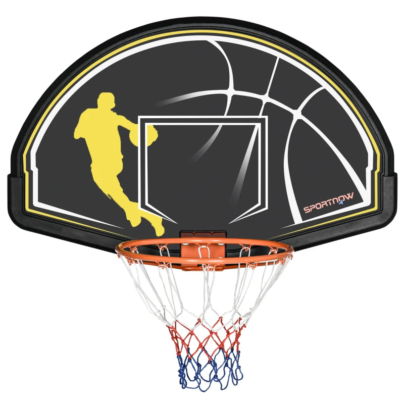 Canestro Basket per Bambini e Adulti da Indoor e Outdoor in Acciaio e PE, 110x90x70 cm, Nero e Giallo DE4A61-033V00OGDE4