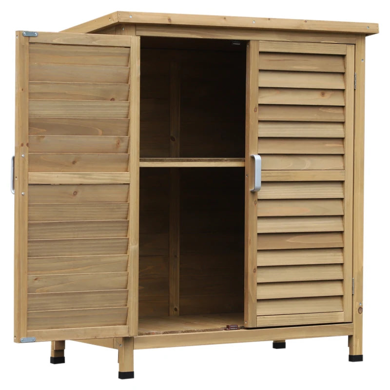 Casetta da Giardino in Legno di Abete con Tetto in Bitume Impermeabile, 87x46.5x96.5cm ZX5845-248ZX5