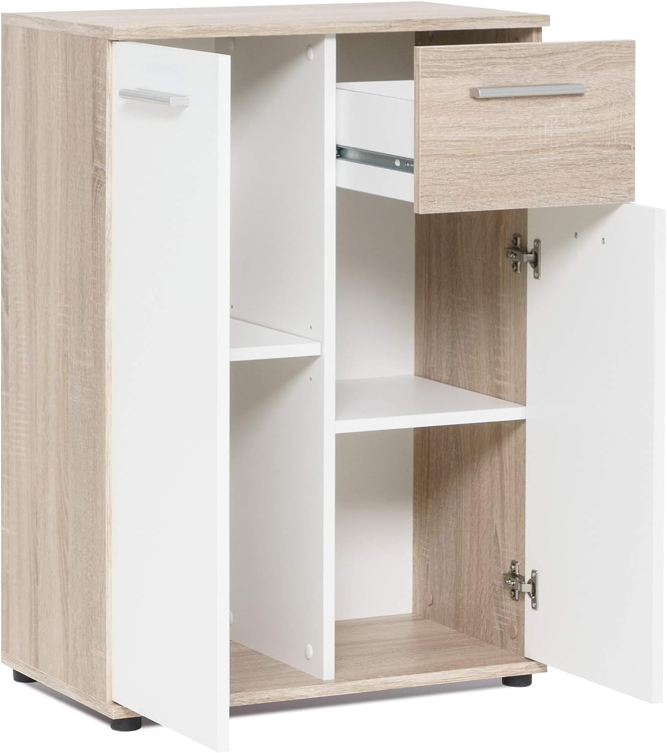 credenza moderna madia soggiorno cucina ingresso cassettiera camera salotto in legno mobile multiuso ufficio studio dispensa moderno buffet camera bagno bianco T2253,176S