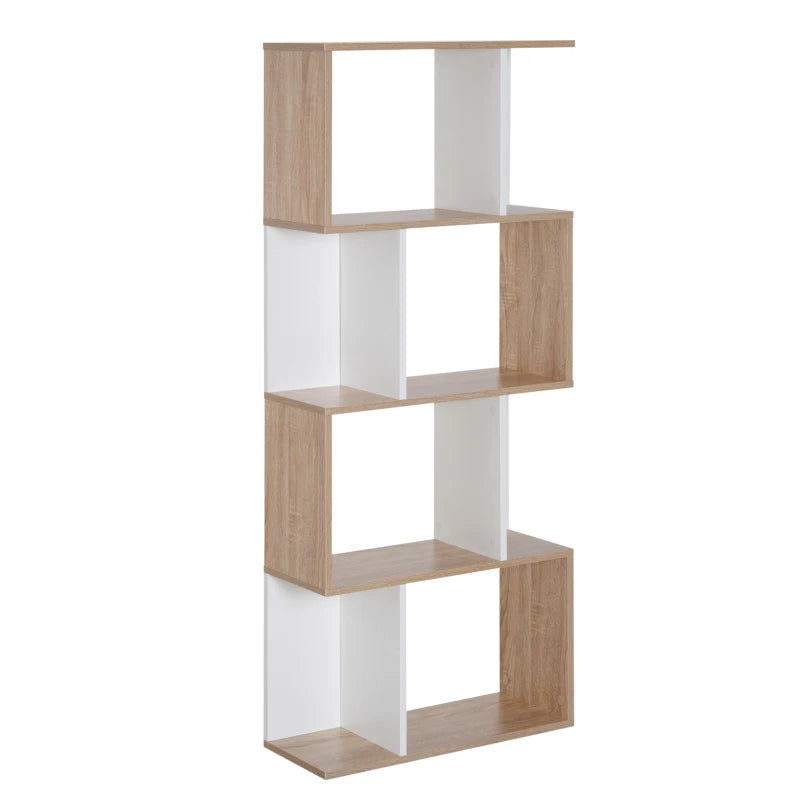 Libreria di Design Scaffale Ufficio Legno Moderna 4 Ripiani 60×24×148cm TY9833-451TY9