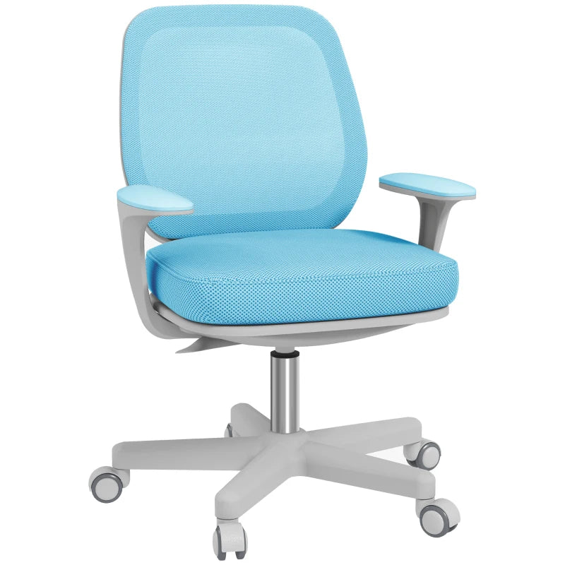 Sedia da Ufficio Ergonomica e Reclinabile ad Altezza Regolabile con 5 Rotelle, 55x48x82.5-94.5 cm, Azzurra KQ8921-690V01LBKQ8