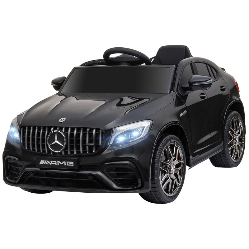 Macchina Elettrica per Bambini 3-5 Anni Mercedes con Cintura di Sicurezza e Telecomando, Nero GH2370-074V90BKGH2