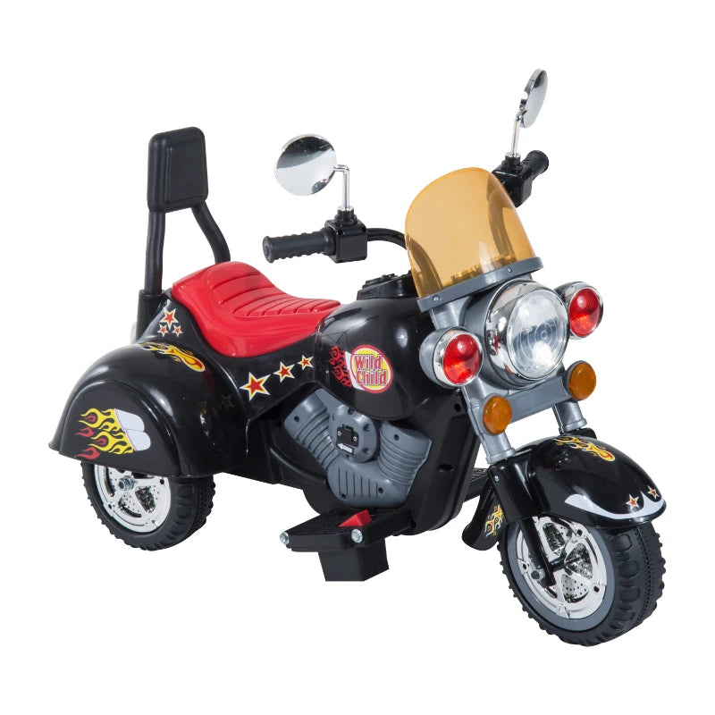 Mini Moto Elettrica per Bambini da 37-72 Mesi 3 Ruote Batteria 6V PP Ferro, Velocità 2.5KM/h, 92×53×67cm GB6370-009GB6