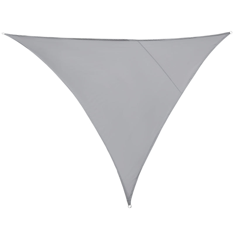 Vela Ombreggiante Triangolare, Tenda da Sole per Esterno in Poliestere Anti UV Traspirante 4x4x4m Grigio YH4840-138YH4