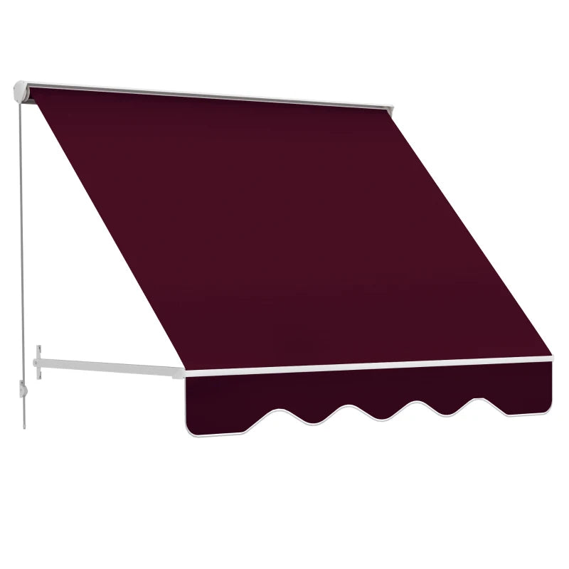 Tenda da Sole a Caduta con Rullo Avvolgibile e Angolazione Regolabile 0-120°, 180×70cm, Rosso EW801-0152EW8