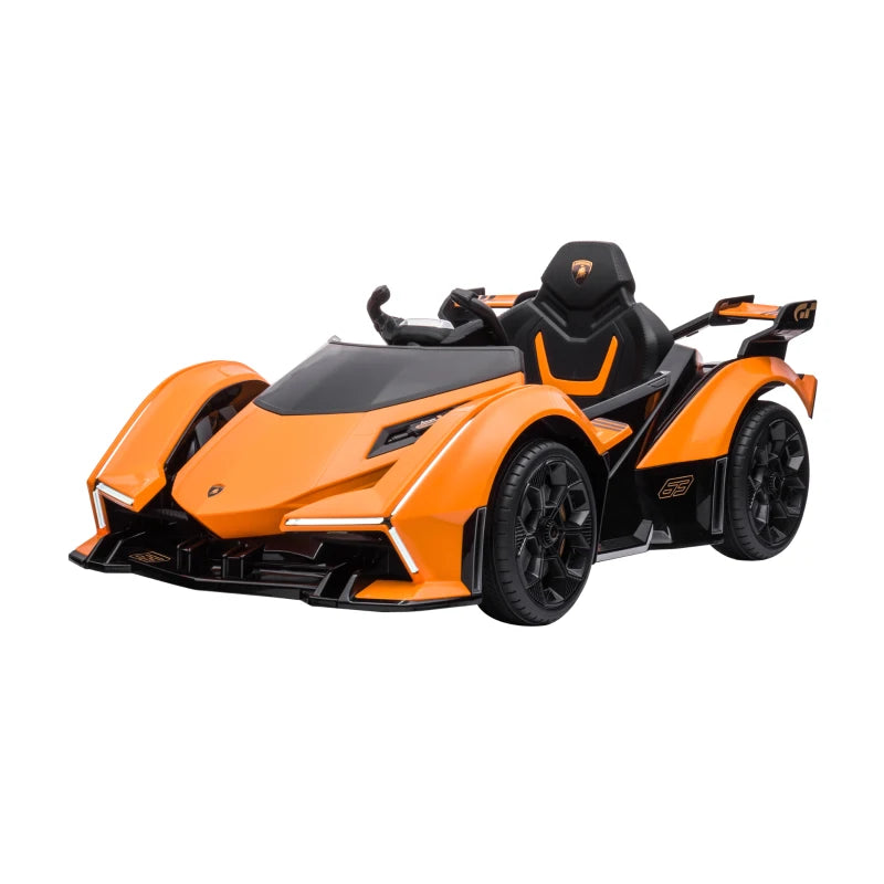 Macchina Elettrica per Bambini Lamborghini con Telecomando, Fari LED e Musica, Età 3+ Anni, Arancione TG6370-204V90OGTG6