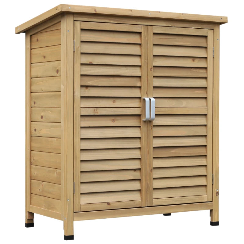 Casetta da Giardino in Legno di Abete con Tetto in Bitume Impermeabile, 87x46.5x96.5cm ZX5845-248ZX5