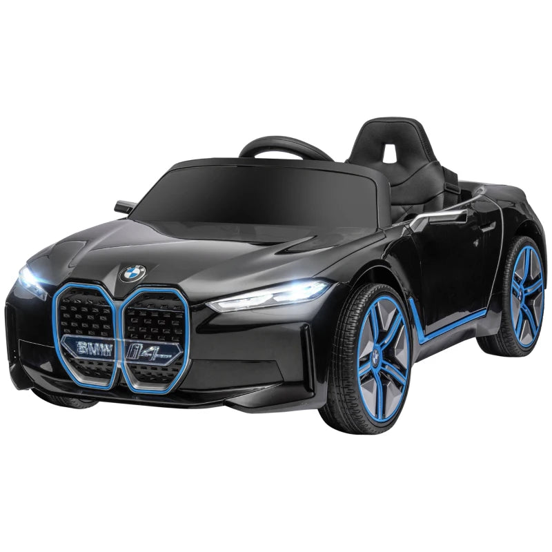 Macchina Elettrica per Bambini 3-6 Anni con Licenza BMW con Telecomando, Clacson e Fari, 115x67x45 cm, Nera HG6370-294V90BKHG6