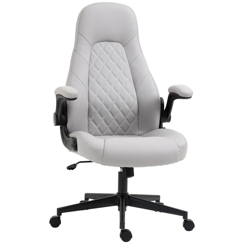 Sedia da Ufficio Ergonomica con Braccioli Ribaltabili e Altezza Regolabile, 67x70x112-122 cm, Grigio 1 valutazioni globali PI7921-564PI7