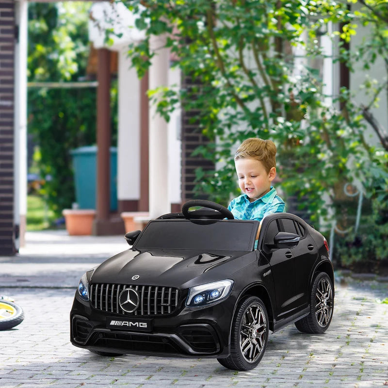 Macchina Elettrica per Bambini 3-5 Anni Mercedes con Cintura di Sicurezza e Telecomando, Nero GH2370-074V90BKGH2