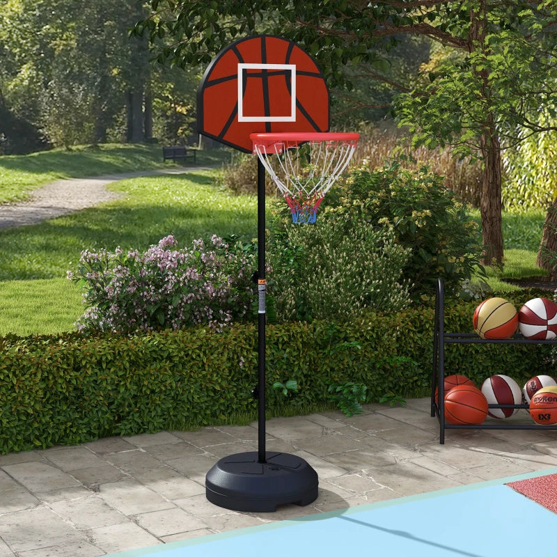 Canestro Basket con Bersaglio Freccette 2 in 1, in Acciaio e PE, 38.5x48.5x179 cm, Nero e Marrone GT7A61-054V00BKGT7