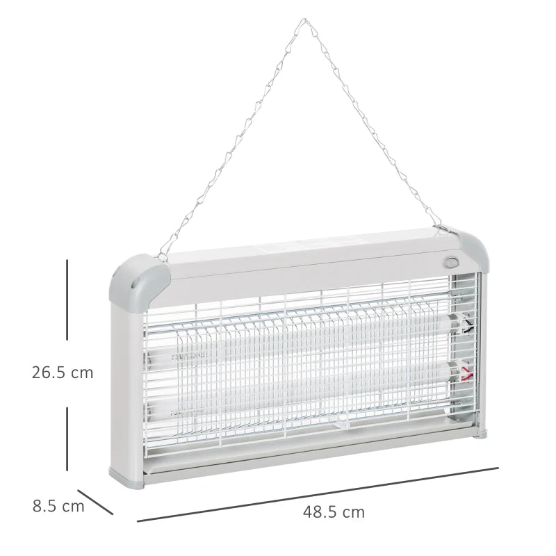 Elettroinsetticida da Esterno e Interno con Lampada Antizanzare UV per 60m², Zanzariera Elettrica 30W Grigio XA6849-013XA6