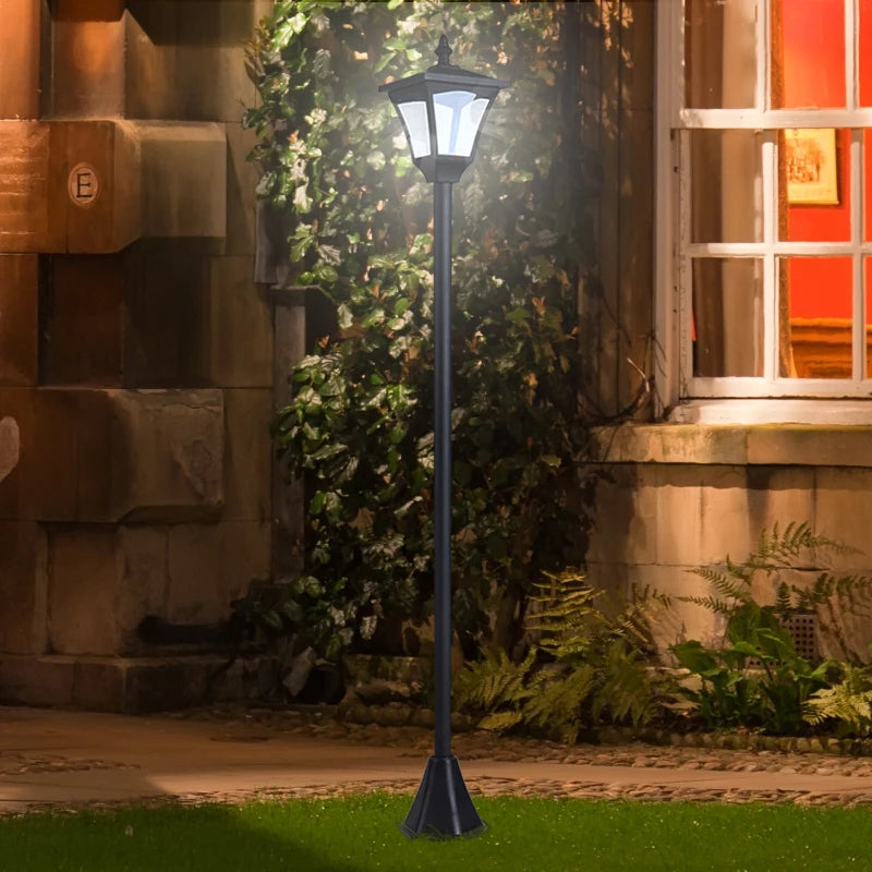 Lampada da Giardino Lampada da Terra LED da Esterno a Energia Solare Impermeabile IP44, 15x15x120 cm, Nero NE1842-107NE1