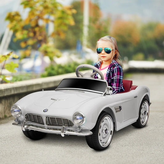 Macchina Elettrica per Bambini a 2 Porte con Licenza BMW 507, con Clacson e Telecomando, 115x55x47 cm, Bianca NH4370-305V90WTNH4