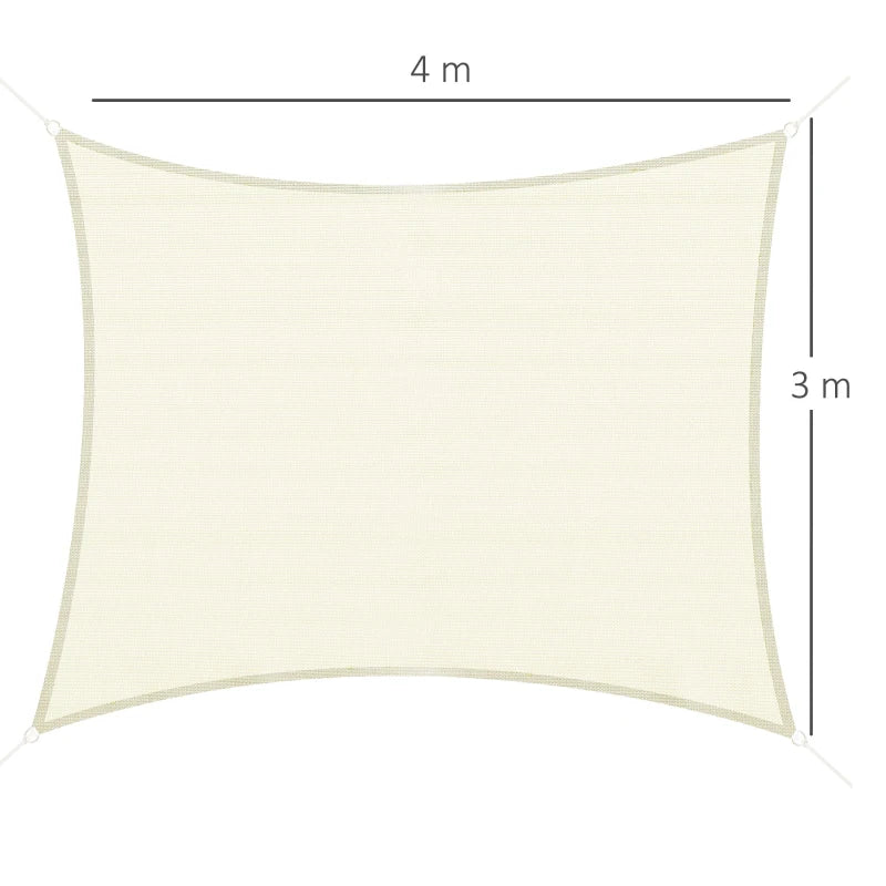 Tenda Tendone parasole rettangolare (colore: crema, dimensione: 3x4m) YH401-0631YH4