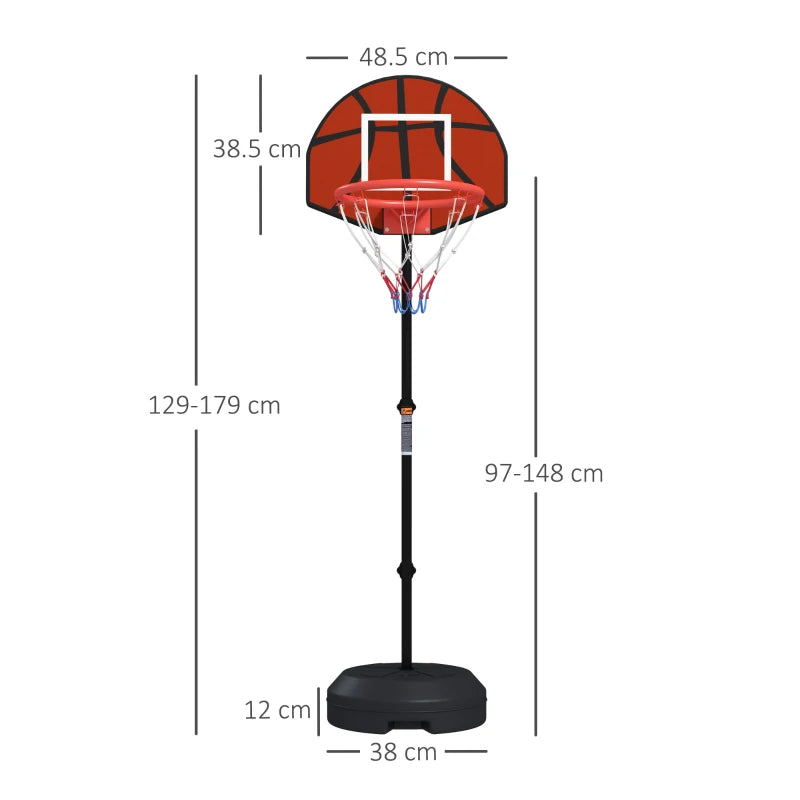 Canestro Basket con Bersaglio Freccette 2 in 1, in Acciaio e PE, 38.5x48.5x179 cm, Nero e Marrone GT7A61-054V00BKGT7