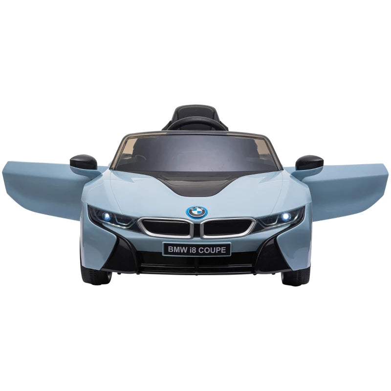 Macchinina Elettrica per Bambini BMW I8 Coupé 6V 3-8 anni con 2.4G Telecomando, Doppie Porte, Luci e Musica, Blu LW6370-118V90LW6