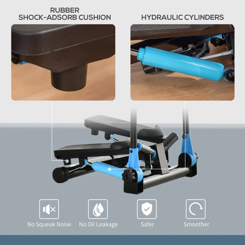 Stepper Fitness con Manubrio e Monitor LCD per Allenamento a Casa e Palestra, Blu TR8A90-281TR8