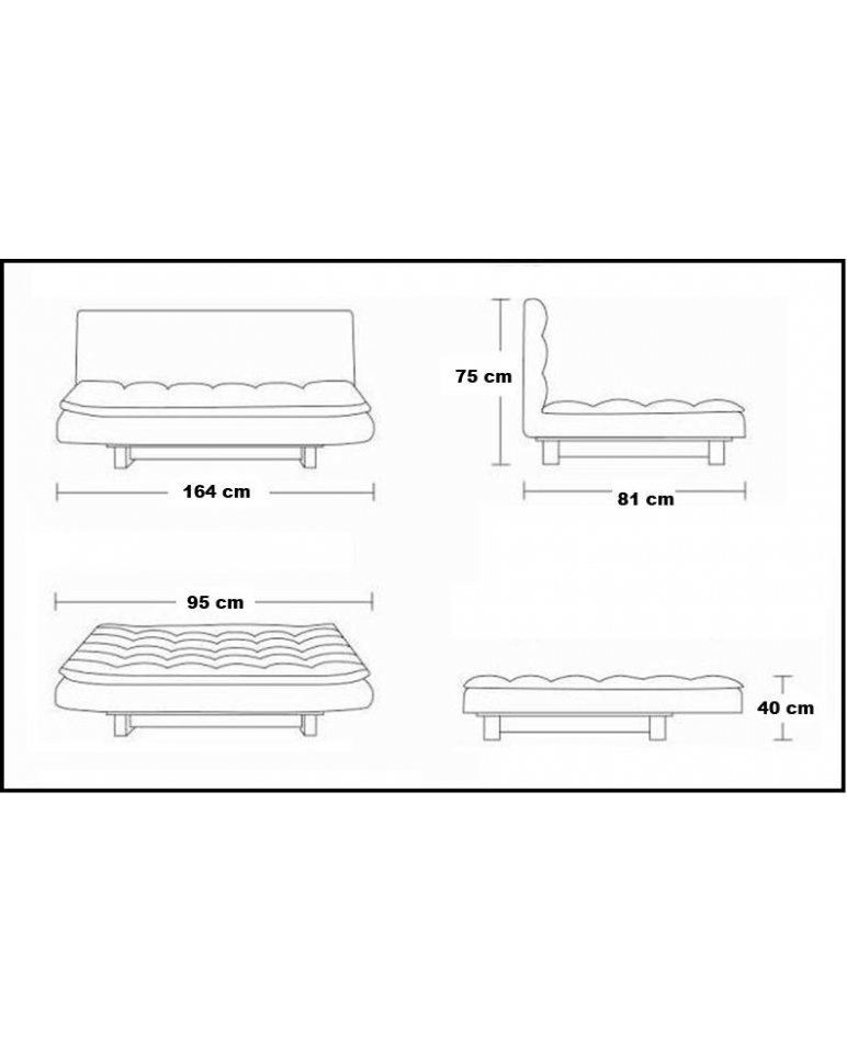 divano 3 posti moderno letto reclinabile nero microfibra salotto soggiorno sofà ufficio studio