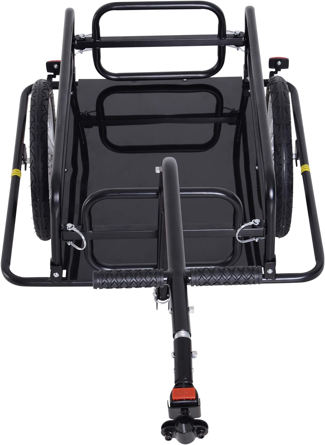 Carrello per Bicicletta Rimorchio Cargo Bici Trasporto di Oggetti Pieghevole Portata 36kg 156x72x82cm R5TB71-020D44