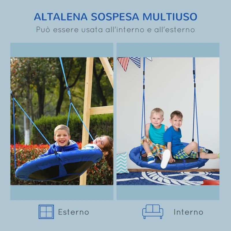 Altalena da Giardino per Bambini tra 3 e 8 anni Interno ed Esterno φ100 × 180cm Carico Massimo di 100kg SD4344-005SD4