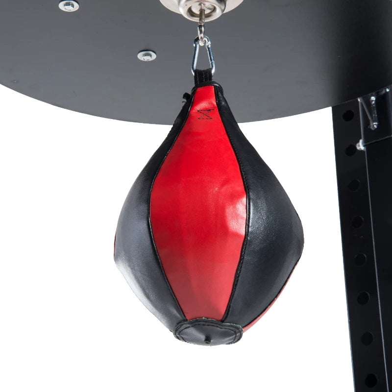 Piattaforma Boxe con Speedball Φ21 cm, Punching Ball per Allenamento Pugilato Arti Marziali, in Legno e Acciaio HG4A90-022HG4