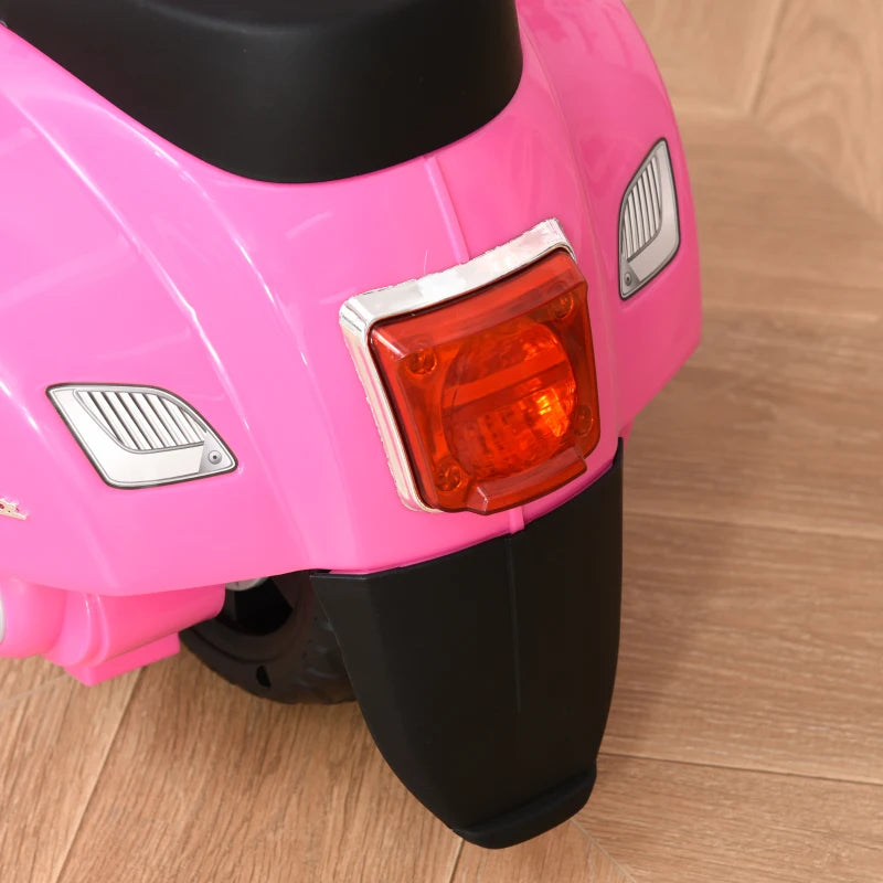 Moto Elettrica per Bambini con Licenza Ufficiale Vespa Batteria 6V, Fari e Clacson, per Bimbi da 18-36 mesi, Rosa, 66.5x38x52cm BV6370-138PKBV6