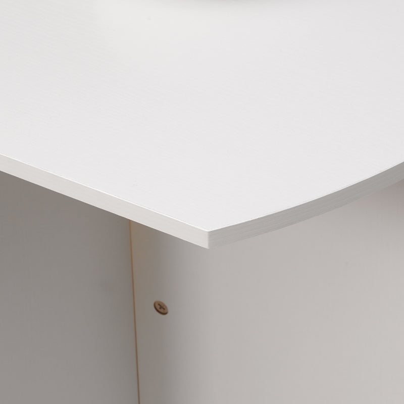 Tavolo da Pranzo Pieghevole Salvaspazio in Legno, 90x60x74cm, Bianco JP4835-650WTJP4