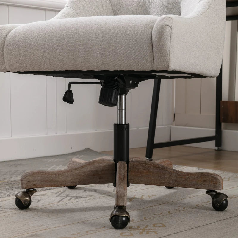 Poltrona Girevole Moderna e Confortevole per Salotto e Ufficio - Design Elegante con Materiali di Alta Qualità, Beige  KJ4F-GOM-W1880128024KJ4