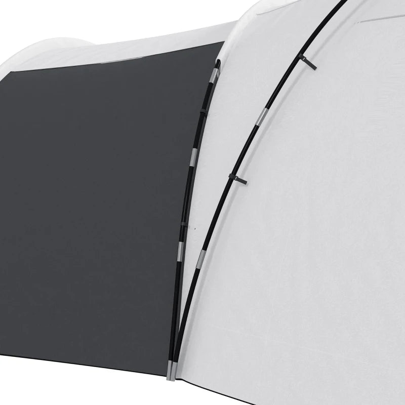 Tenda da Campeggio 6 Posti Impermeabile con 3 Aree Notte, Soggiorno e Portico, in tessuto Oxford, Grigio WQ1A20-351V00CGWQ1