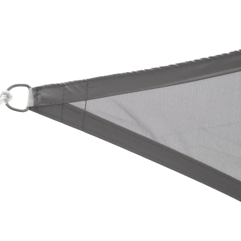 Vela Ombreggiante Triangolare, Tenda da Sole per Esterno in Poliestere Anti UV Traspirante 4x4x4m Grigio YH4840-138YH4