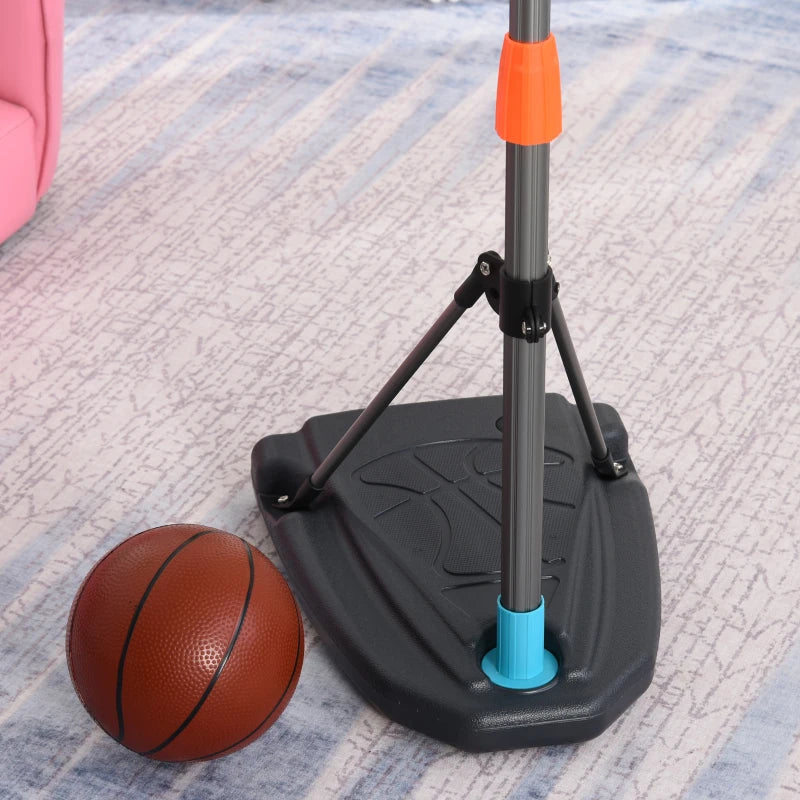 Set Canestro per Bambini Regolabile in Altezza con Palla da Basket Base e Pompa Gonfiaggio Inclusi DF6341-039DF6