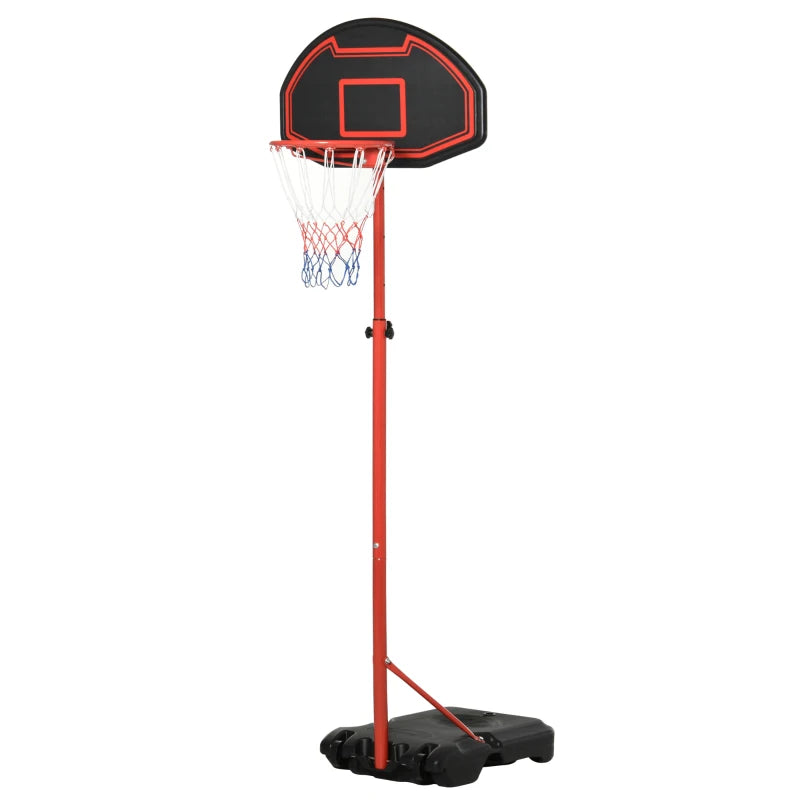 Canestro Portatile Canestro Basket da Esterno con Altezza Regolabile 193.5-248.5cm e Base da Riempire con Acqua o Sabbia, in Acciaio e Nylon 74x127x193.5-248.5cm JH8A61-015JH8