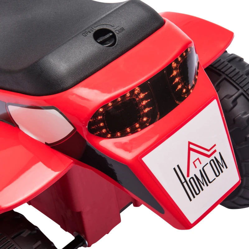 Moto Elettrica per Bambini a 3 Ruote con Luci e Suoni, Batteria Ricaricabile 6V, Velocità 2 km/h, per Bimbi da 18-36 Mesi, 72x57x56cm Rossa DP7370-188V90RDDP7