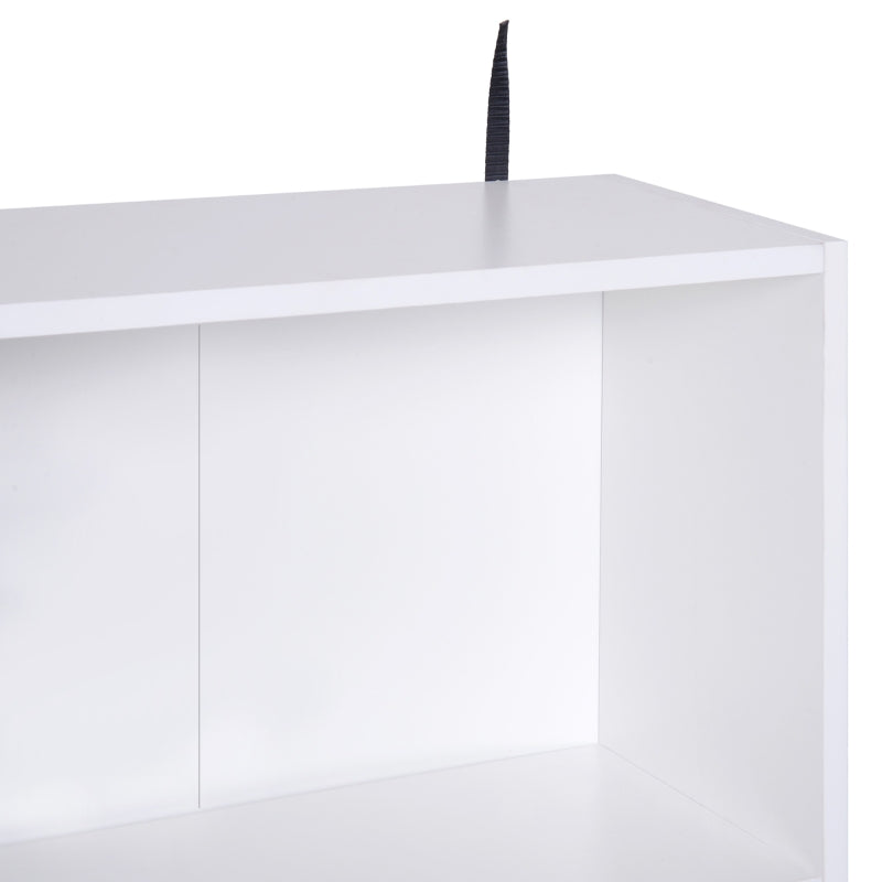 Mobiletto Libreria con Piedini in Legno di Pino Bianco 80x23.5x123cm AS9836-114WTAS9