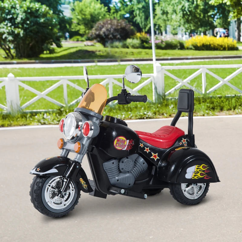 Mini Moto Elettrica per Bambini da 37-72 Mesi 3 Ruote Batteria 6V PP Ferro, Velocità 2.5KM/h, 92×53×67cm GB6370-009GB6