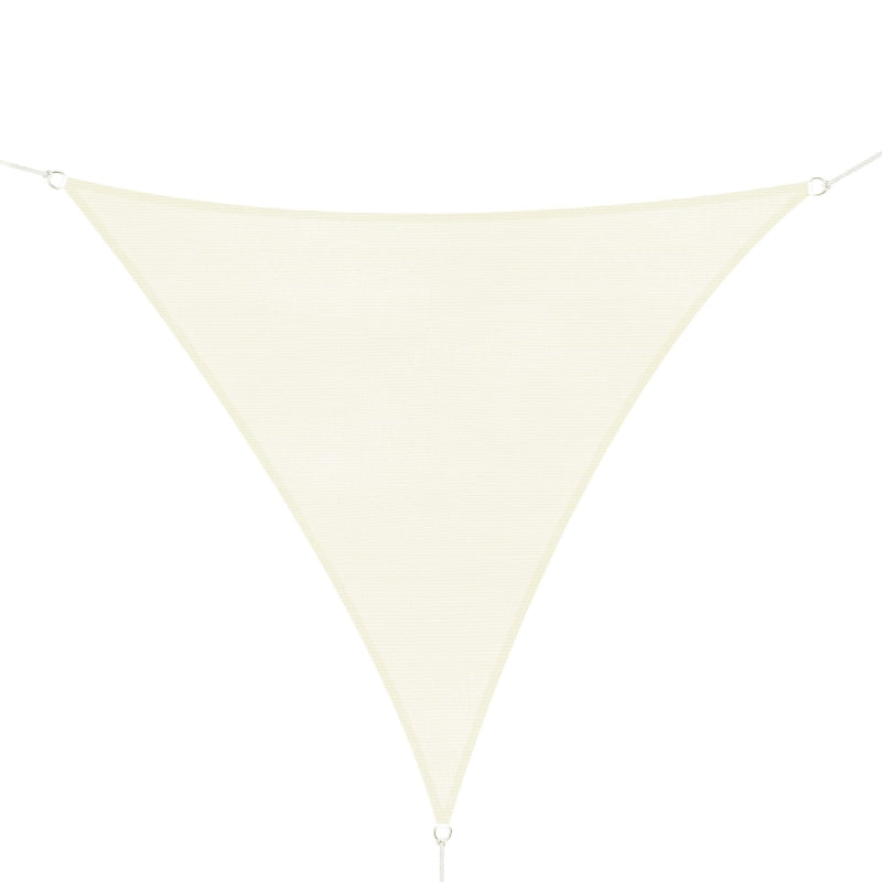 Tenda Parasole Triangolare 4x4x4 m in Tessuto Anti-UV Impermeabile Beige per Esterni TR401-0620TR4