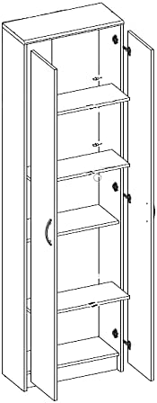 SC41 scarpiera ingresso moderna bianca 2 ante legno salvaspazio armadio bianco marrone CVF2241,703D4